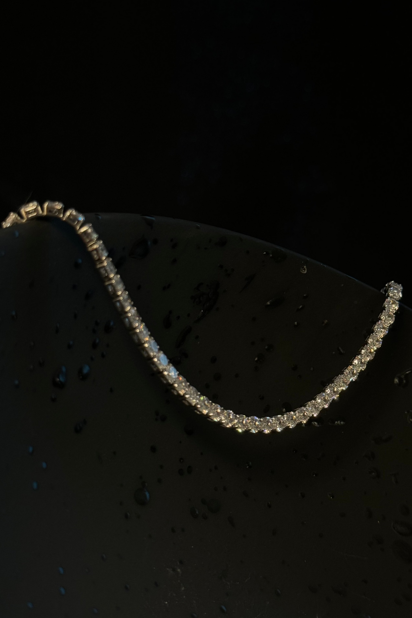 Opulent Orbit Tennis Necklace - Gold