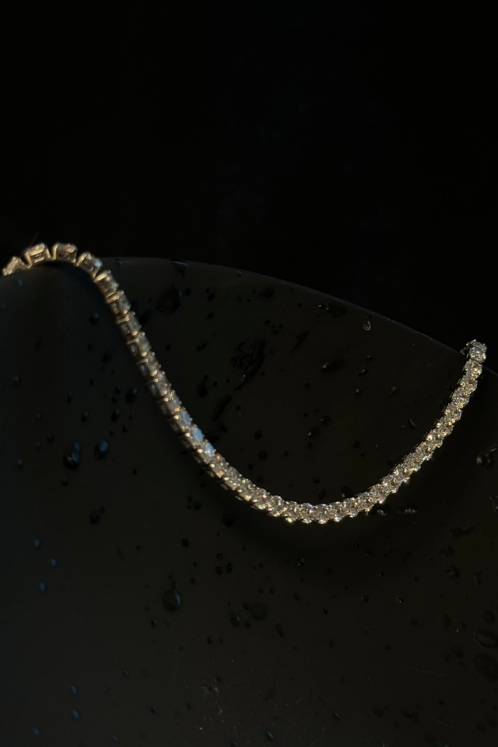 Opulent Orbit Tennis Necklace - Gold 